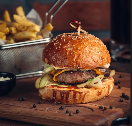 Hamburger + Cips